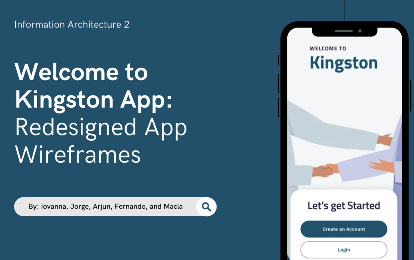 Kingston app Design Screen shot