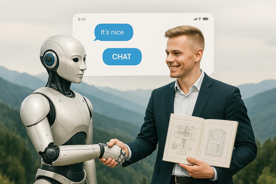 Human handshake a Robot Image