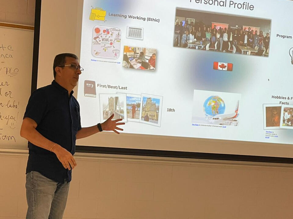 A photo of me explaining